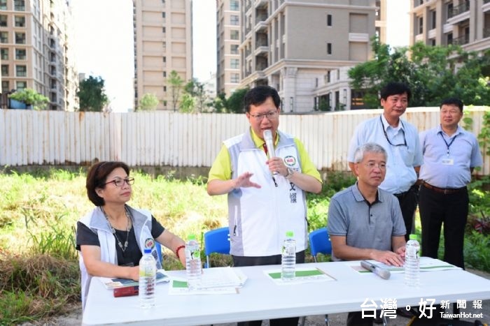 桃園市長鄭文燦31日前往蘆竹區南昌路與南順四街口，會勘「南興、順興、福昌、福興、蘆興五里聯合集會所」興建計畫。