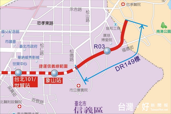 捷運信義線象山站至玉成公園　預計6年後完工（圖／北捷提供）