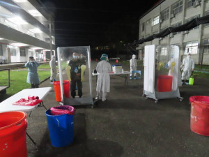 嘉義縣精忠營區進行全面擴大採檢／嘉義縣府提供