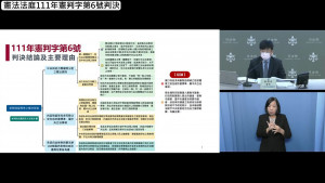 憲法法庭13日對於萊豬釋憲案，作出行政院函令合憲的判決。（圖／JudicialYuan司法院影音YouTube）