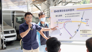 立委江啟臣要求東豐快速道路興建經費分攤比例，恢復中央73%、地方27%。