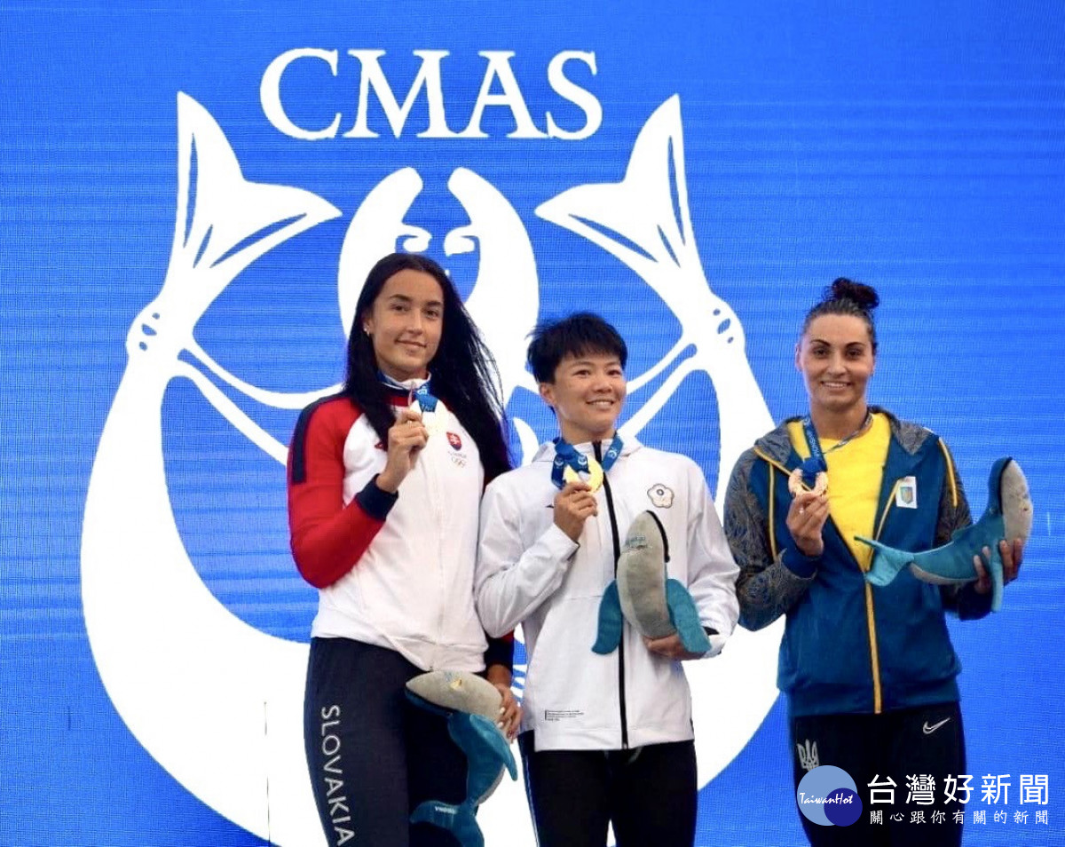 台中之光何品莉世界蹼泳奪冠　創台灣隊史上首金紀錄