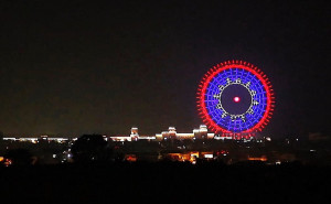 天空之夢國慶燈光秀。