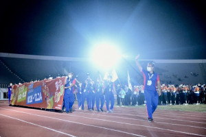 台中市運動局長李昱叡代表市長盧秀燕出席111年全民運動會開幕式。