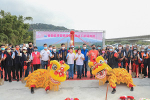 台中市政府舉辦東勢區埤豐橋改建工程動土典禮。