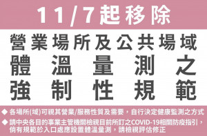 ▲11月7日起取消民眾參與宗教活動繞境、團體旅遊、健身房、八大行業須打滿3劑疫苗限制。