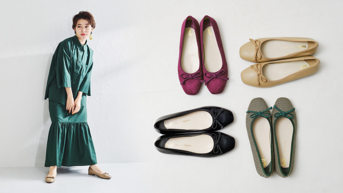 日系女鞋品牌俏皮暖色方頭芭蕾舞鞋，原價3,980，週年慶特價990。（圖／ORiental TRaffic提供）