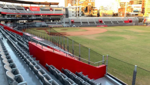 市府將努力朝公共工程應有之安全、施工品質條件，加速重新啟用棒球場。(新竹市府提供)