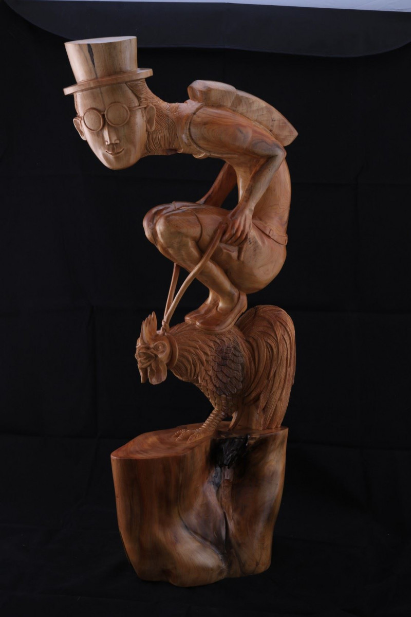 雕刻刀下的峇里島　馬爹木雕個展2/22至3/12宜縣文化局展出