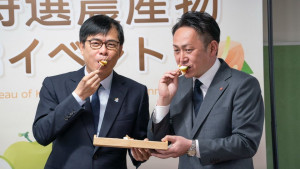 ▲陳其邁訪日的第一站！就是力推高雄蜜棗首進日本大型批發市場。（圖／記者 許高祥 翻攝）