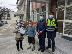 頭份失智阿公外出迷途三十公里　苗警協助返家團圓