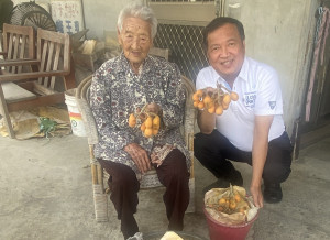 台中市議員曾朝榮得知太平阿嬤枇杷滯銷困境，立刻與立委莊競程自掏腰包收購300多公斤枇杷並協助代銷。市議員曾朝榮提供