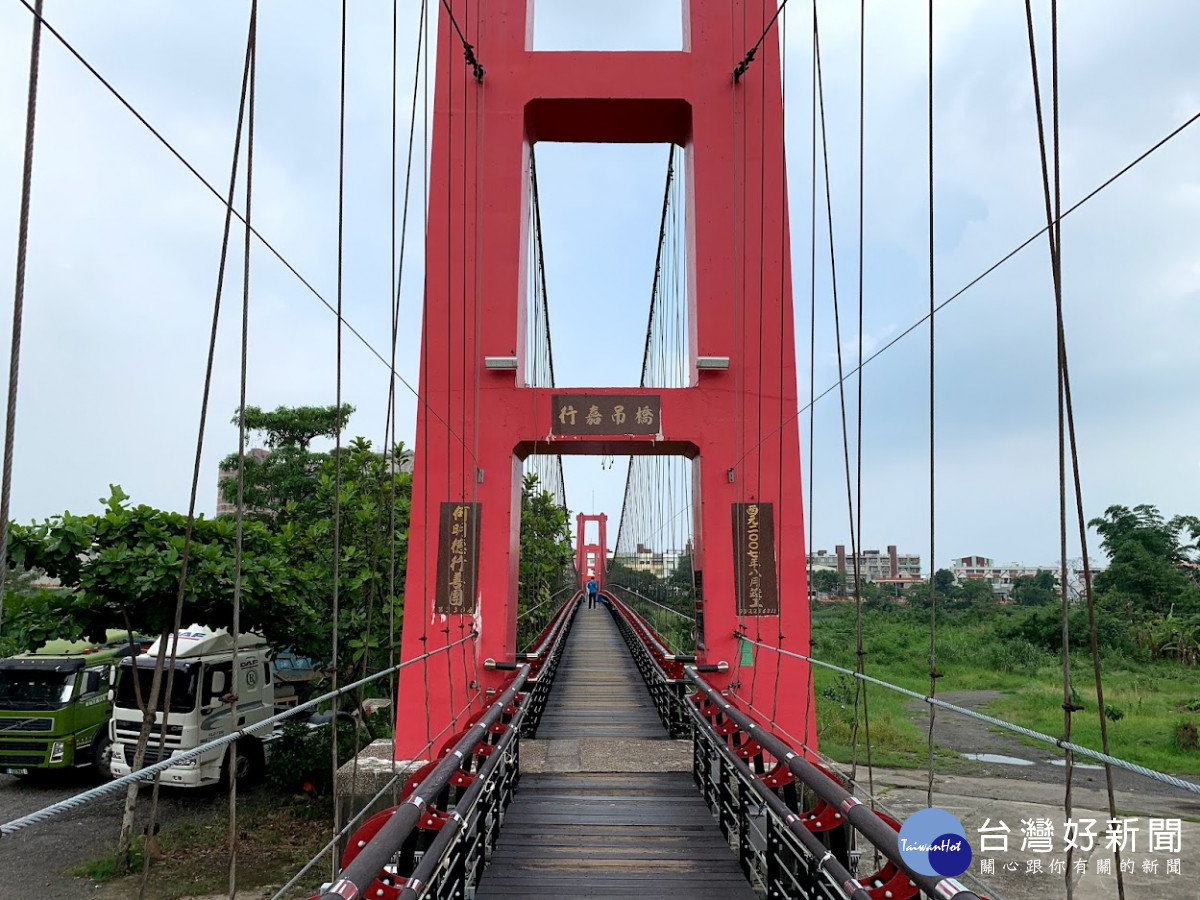 嘉義市「行嘉吊橋」將於今年5月5日起進行整修維護，屆時橋梁全線將封閉／陳致愷翻攝