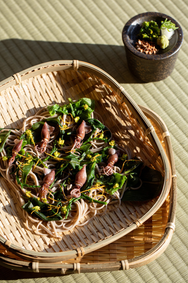 手打蕎麥麵。圖／飛花落院提供