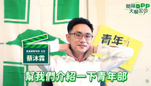 前民進黨黨中央青年部主任蔡沐霖（圖／資料照片，圖源：翻攝自民主進步黨YouTube）