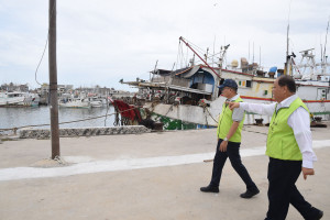 陳光復視察漁船防颱整備情形　呼籲漁民與養殖業者及早防範
