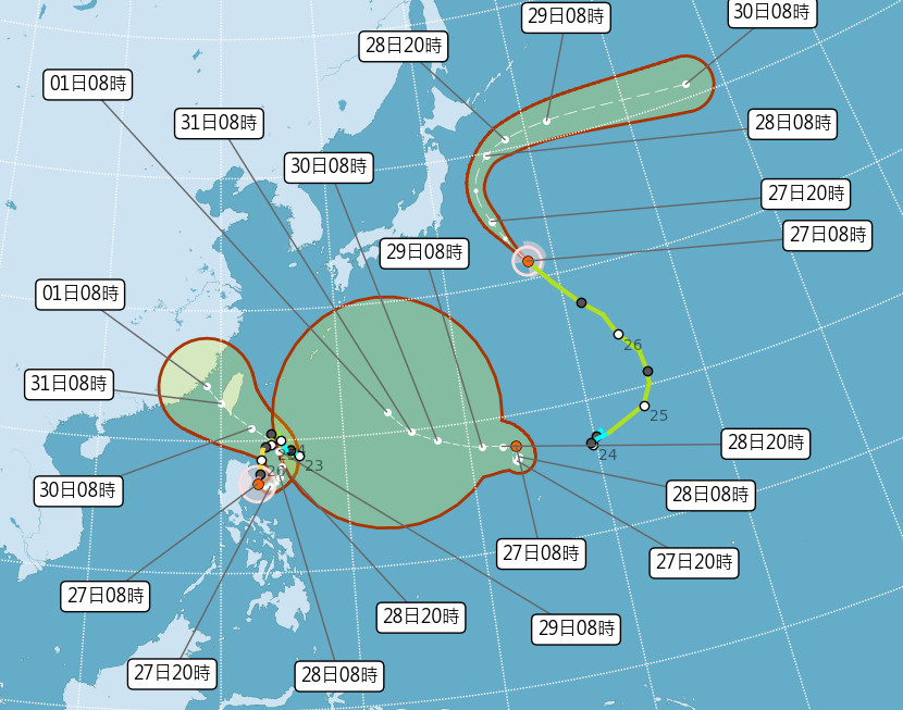 蘇拉轉強颱　近台灣時正值顛峰　估週四東南部登陸