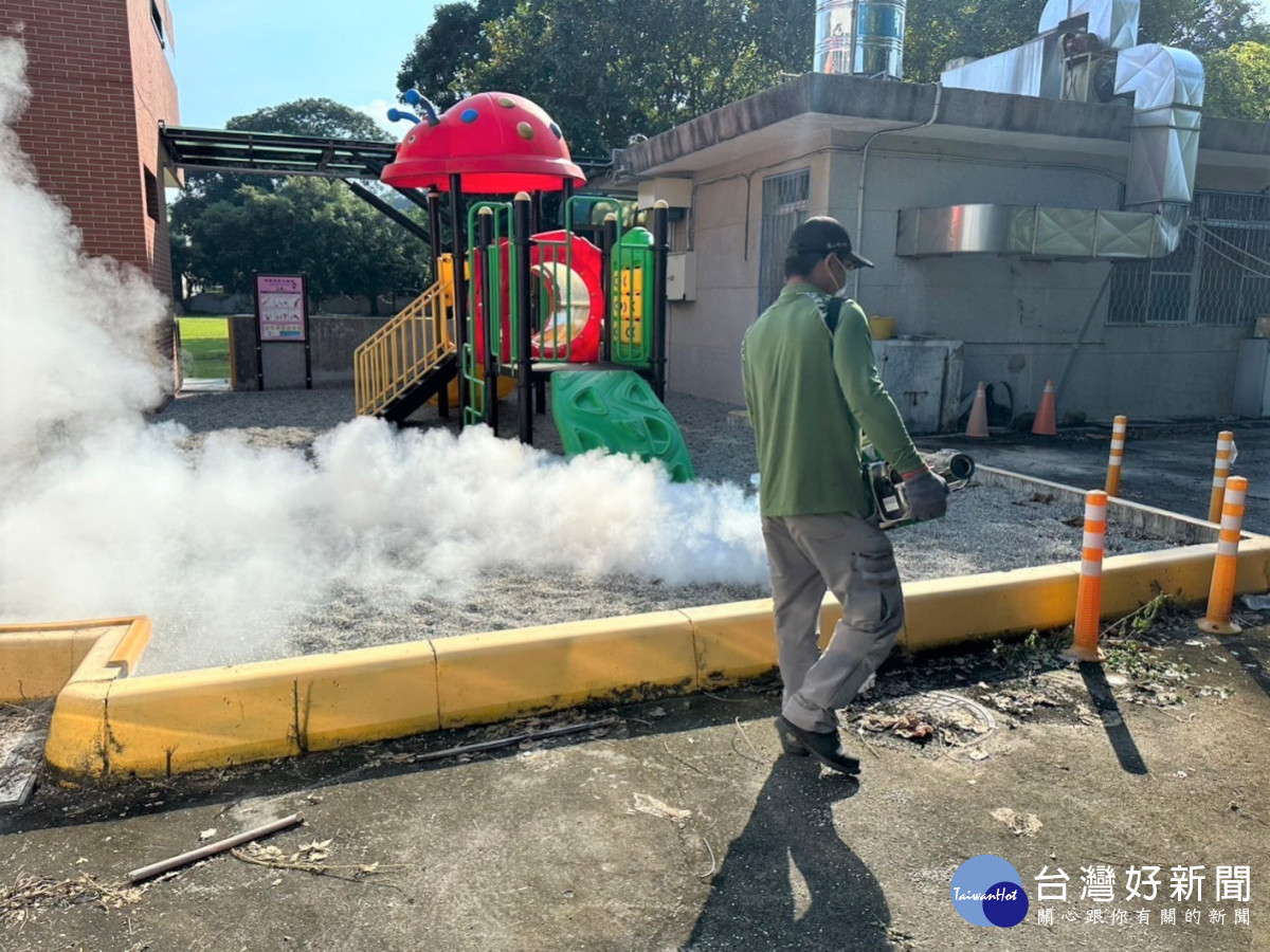 開學首日嘉義縣啟動校園孳清專案／嘉義縣府提供