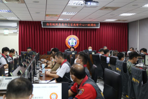 嘉義市災害應變中心3日下午2時升級實體一級開設／嘉義市府提供