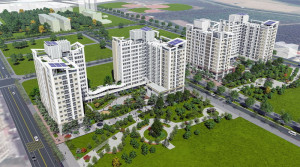 ▲高市大鵬九村社會住宅模擬圖。