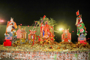 嘉義縣民雄鄉大士爺祭最終日，重頭戲「火化昇天」登場／嘉義縣府提供