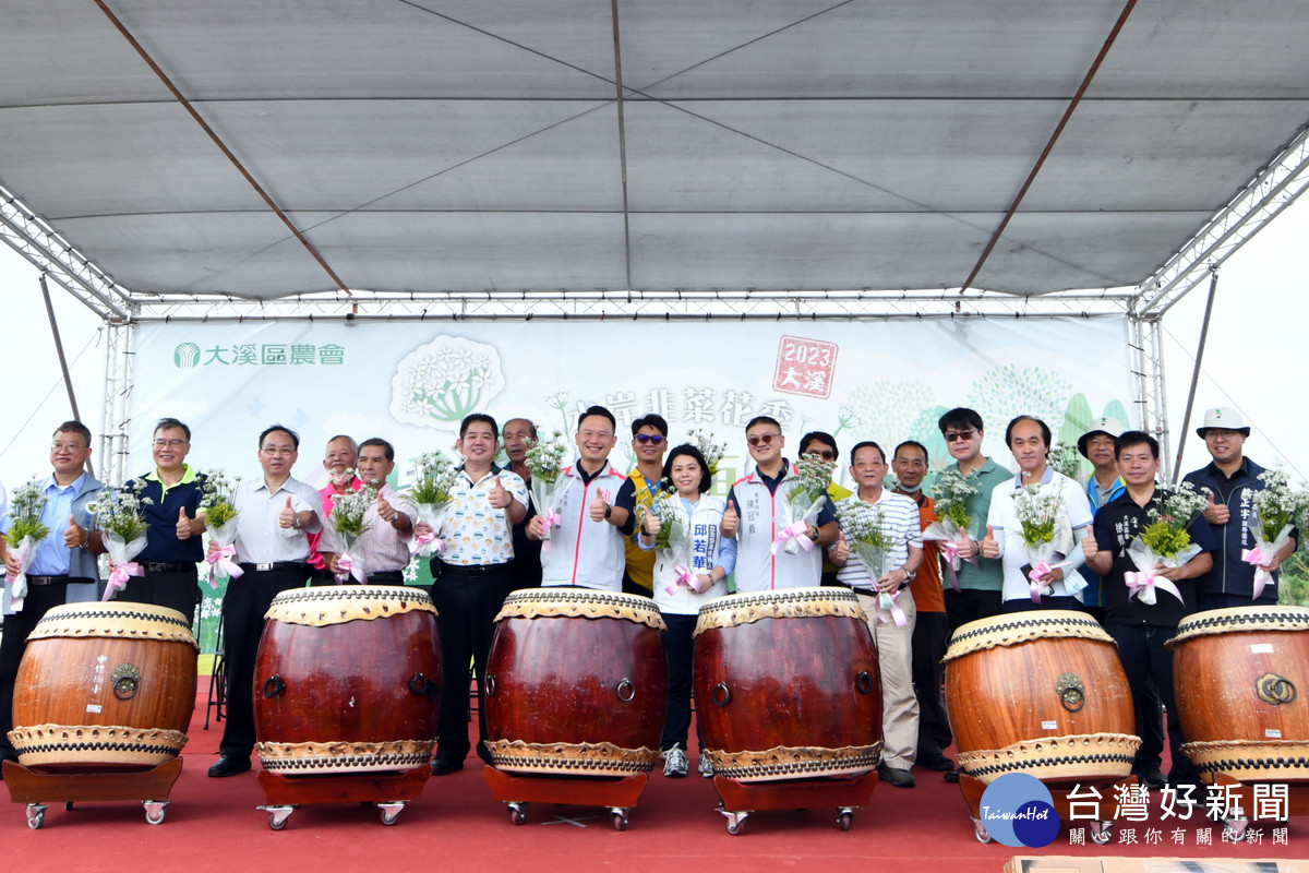 大溪「水岸韭菜花季」登場　歡迎民眾嘗鮮體驗 