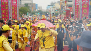 白沙屯媽祖「粉紅超跑」首度到嘉義市贊境／陳致愷翻攝