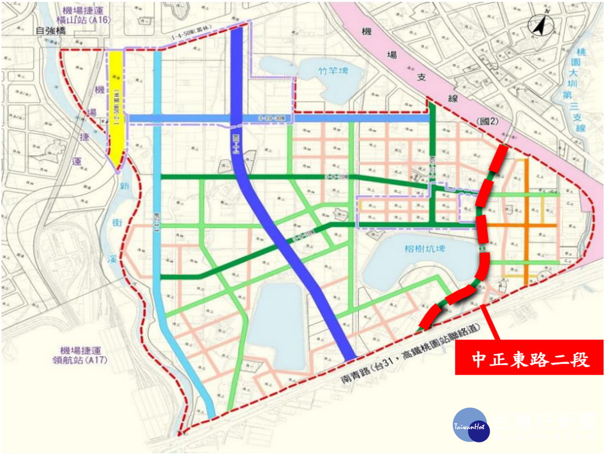 未來計畫道路配置圖。