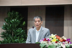 何勝豐議長對縣府有肯定有期許。（記者扶小萍攝）