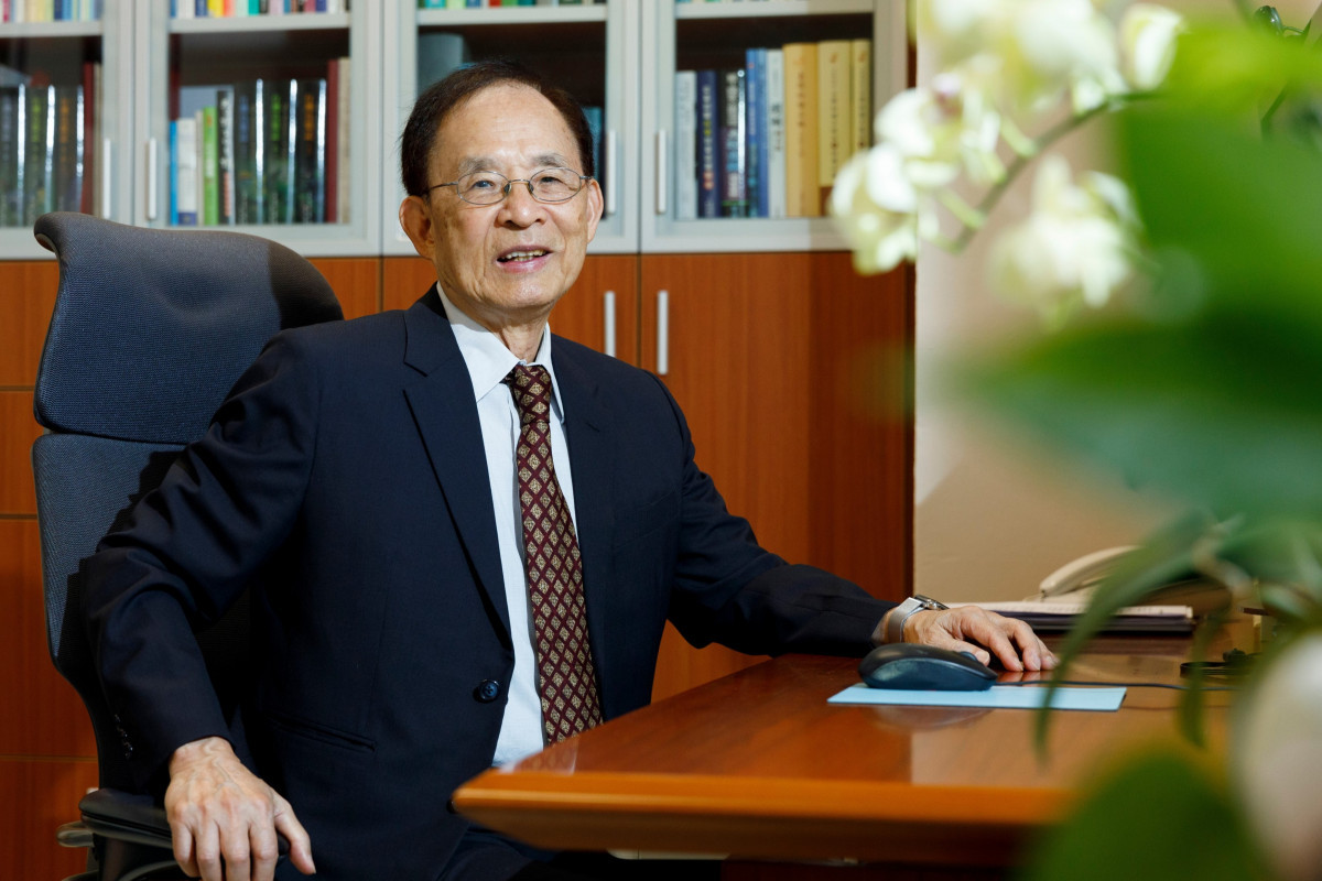 中原大學校友李文雄榮獲台灣科學界最高榮譽「總統科學獎」。(蔡世豪攝影)