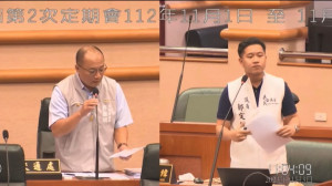 嘉義市議員郭定緯質疑道路設計有問題，導致科技執法罰單引發民怨／陳致愷翻攝