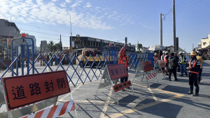 嘉義市政府自昨(20)日9時起封閉國華街平交道／嘉義市府提供