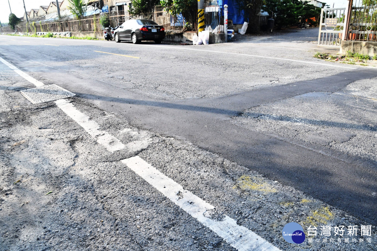 道路破損狀況。圖／彰化縣政府提供