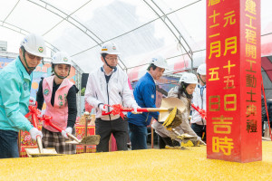 張市長出席「桃園市立圖書館大溪分館新建工程開工動土典禮」。