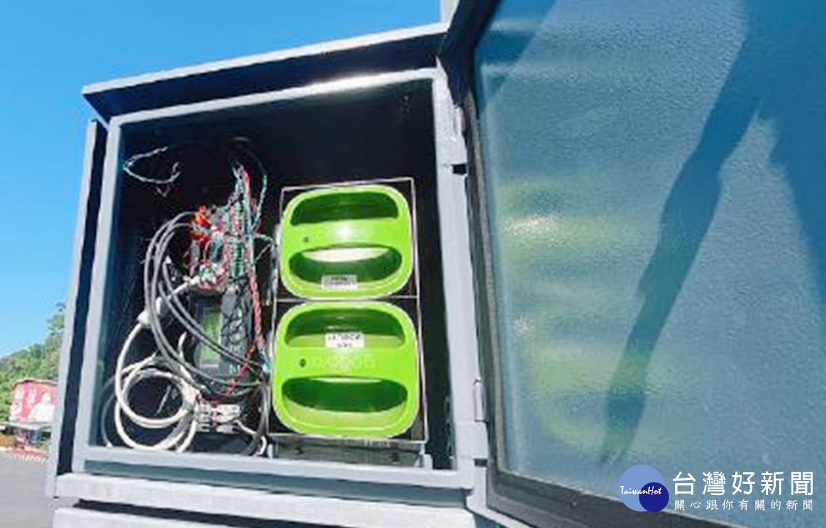 UPS系統箱體安裝在嘉義市16處號誌路口控制箱上／嘉義市府提供