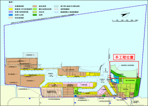 北側淤沙區漂飛沙整治第四期工程位置圖。