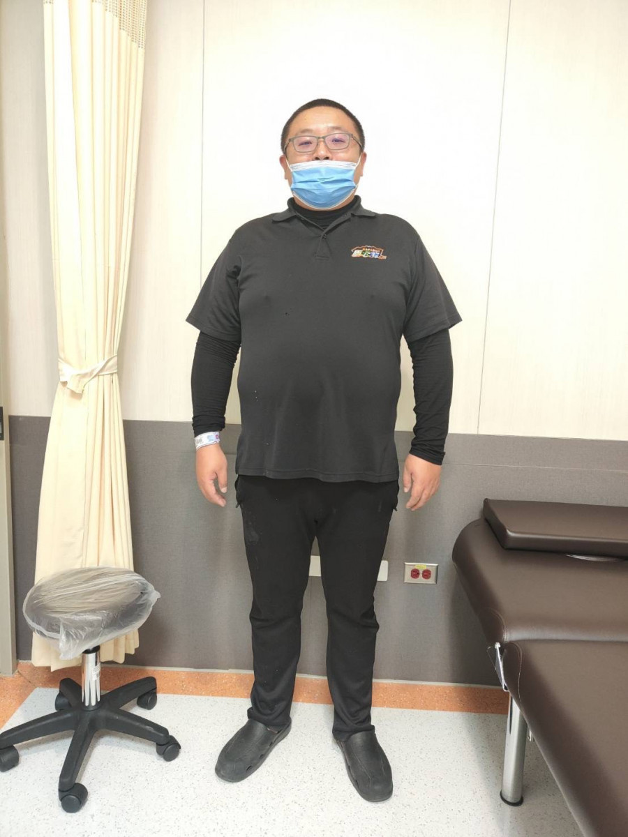 韓先生胃口好、食量大112年2月體重達117公斤。