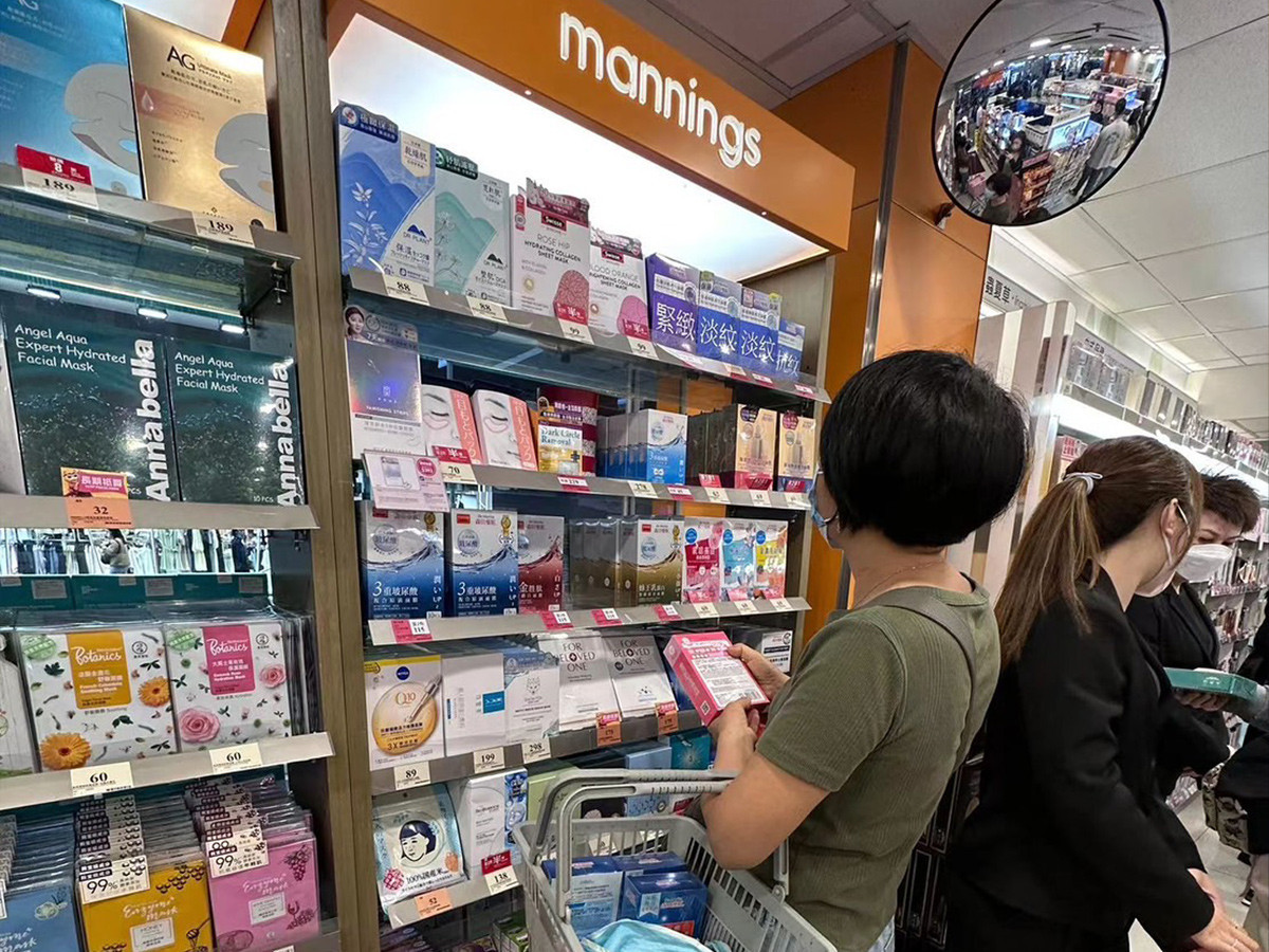 森田藥粧連續四年獲得香港面膜銷量第一（圖：香港知名護理連鎖店『萬寧』）