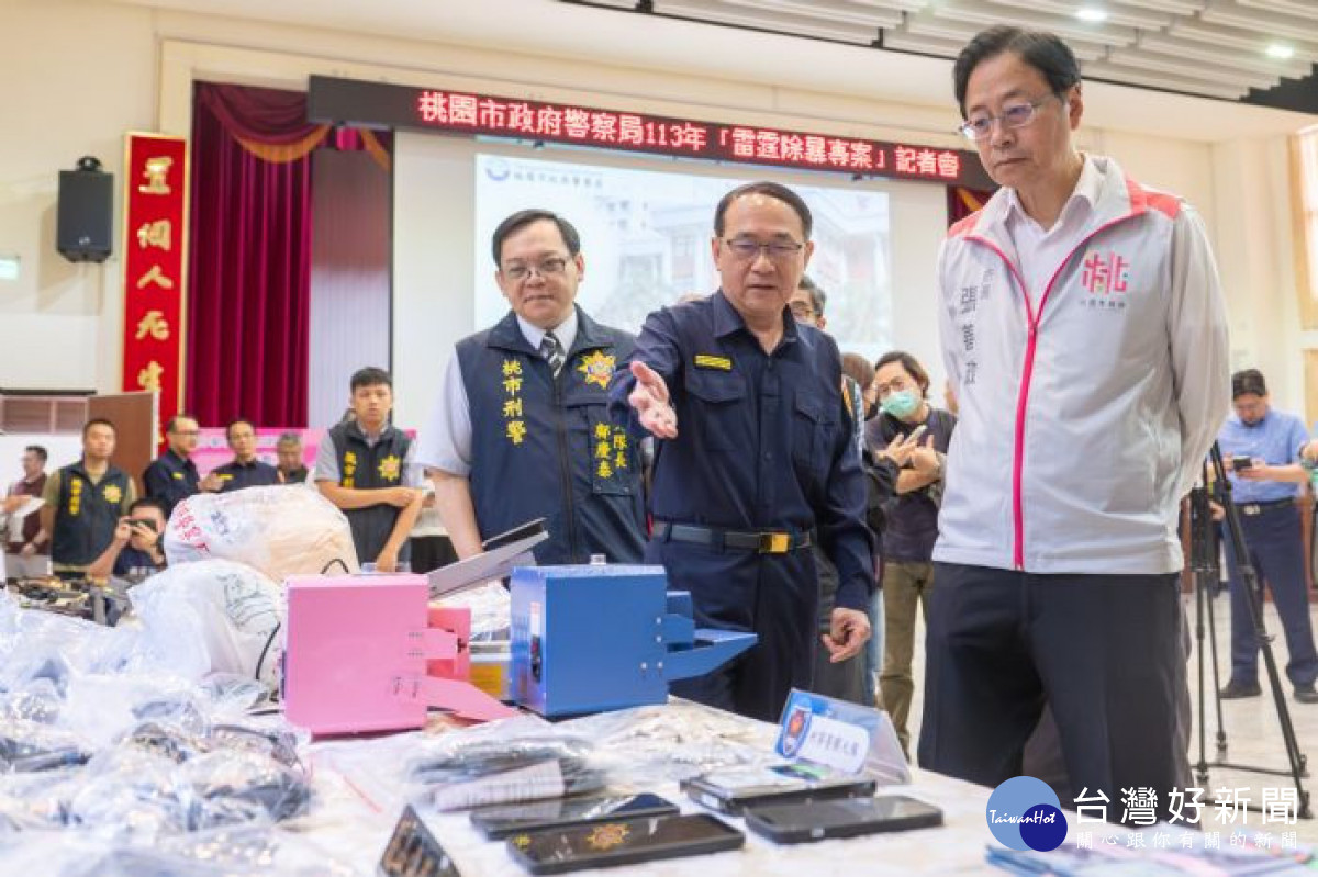 警察局長吳坤旭說明查緝成果。