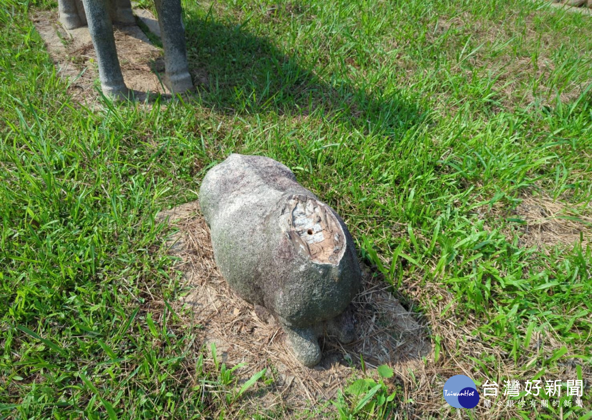 國定古蹟石像生羊首遭竊　竹市府文化局報案處理