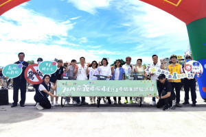 提前迎接6月3日「世界自行車日」，嘉義市府今天舉辦「來嘉BIKE訪」環市自行車道騎乘體驗活動／陳致愷攝影