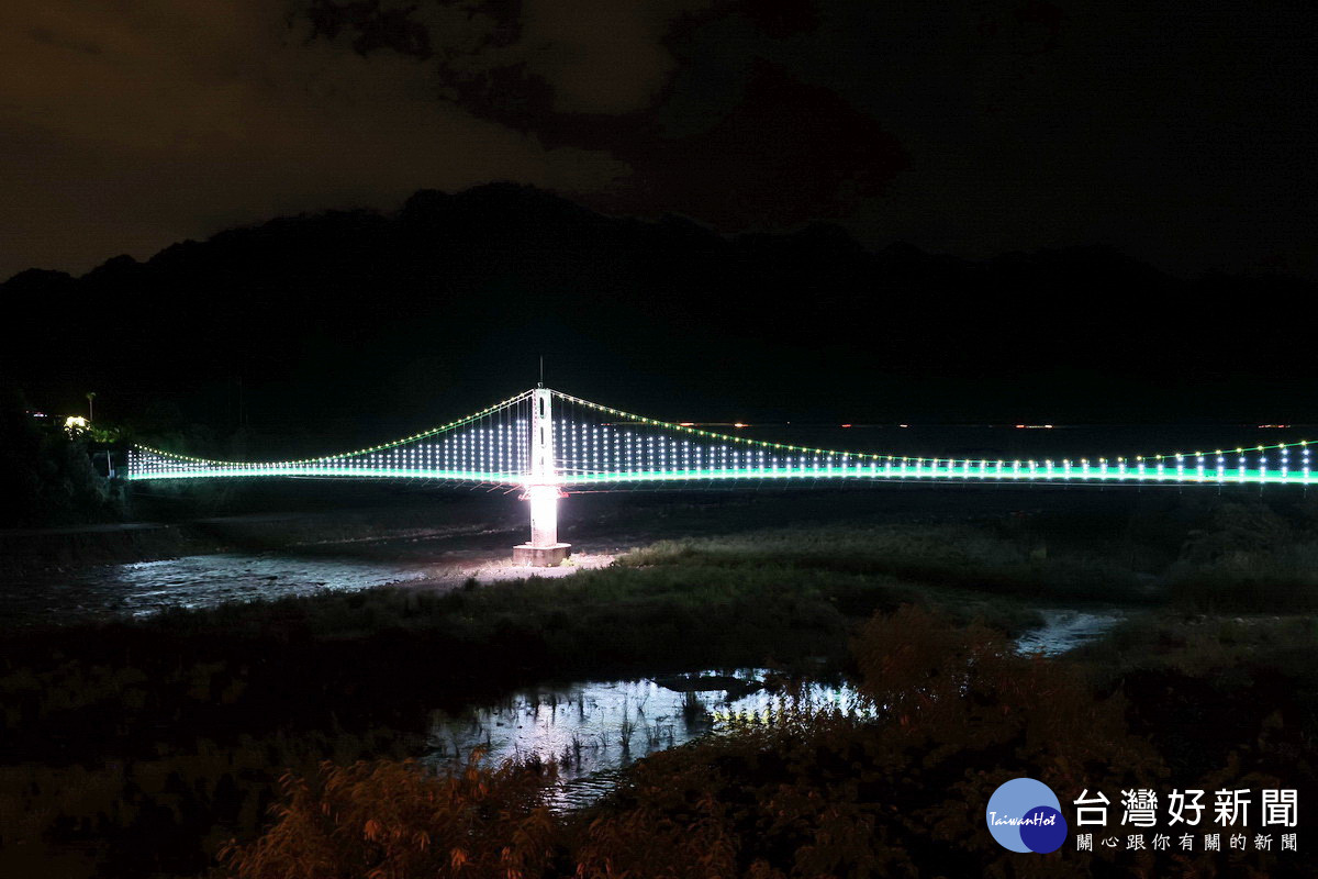 中潭公路觀光新亮點　雙十吊橋增設夜間燈光秀 台灣好新聞 第3張