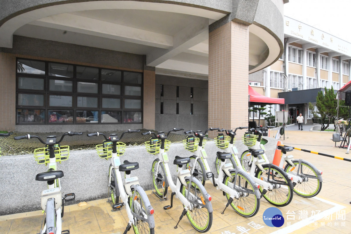 彰化田中鎮正式啟用MOOVO公共自行車。圖／記者鄧富珍攝