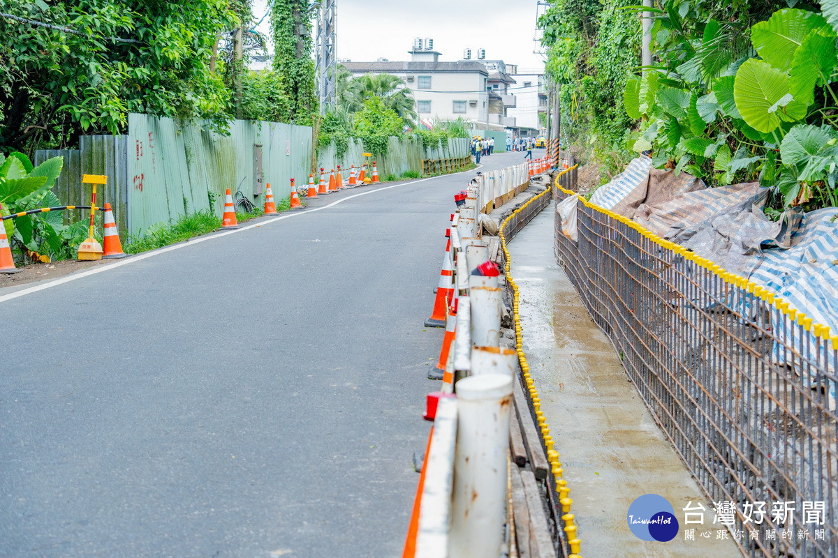 大溪區瑞仁路道路拓寬工程現況。