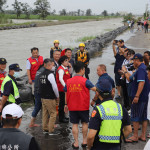 凱米颱風過後，雲林縣長張麗善前往四湖大排勘災／陳致愷翻攝