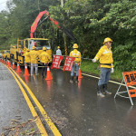 受山陀兒颱風影響，台電嘉義區處統計，嘉義縣曾停電戶數共493戶，目前已積極派員搶修／台電嘉義區處提供