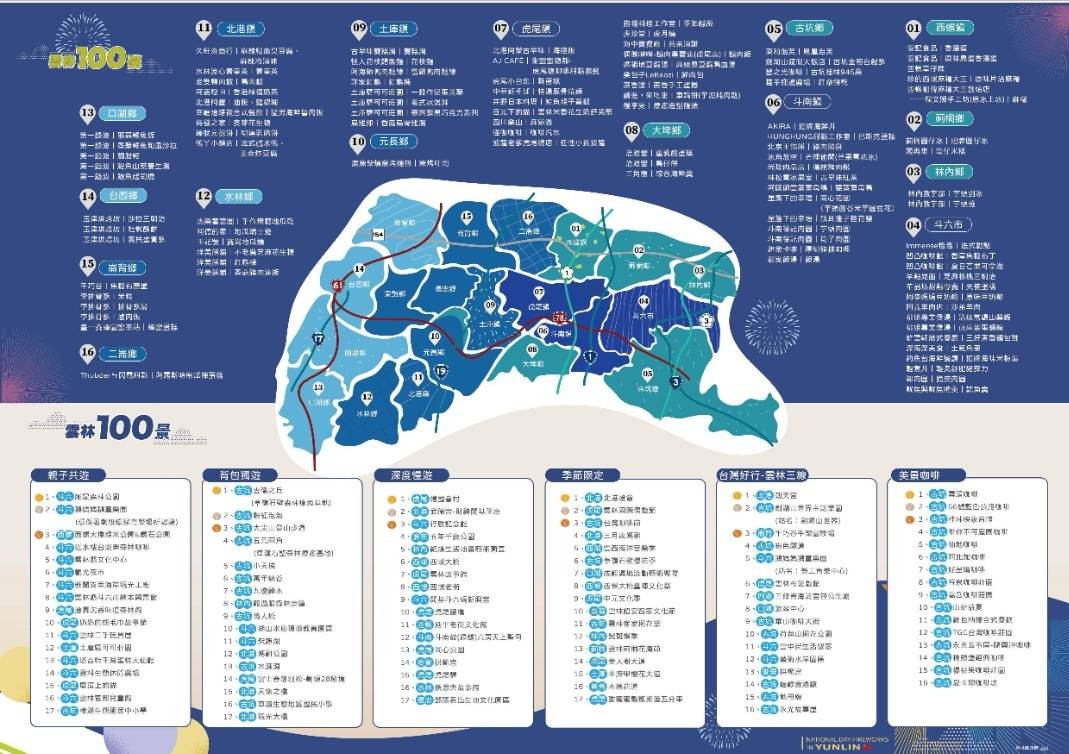  2024國慶焰火10月10日於雲林縣虎尾高鐵特定區璀璨登場，雲林縣政府規劃「國慶日賞焰火，暢遊雲林」攻略／雲林縣政府提供