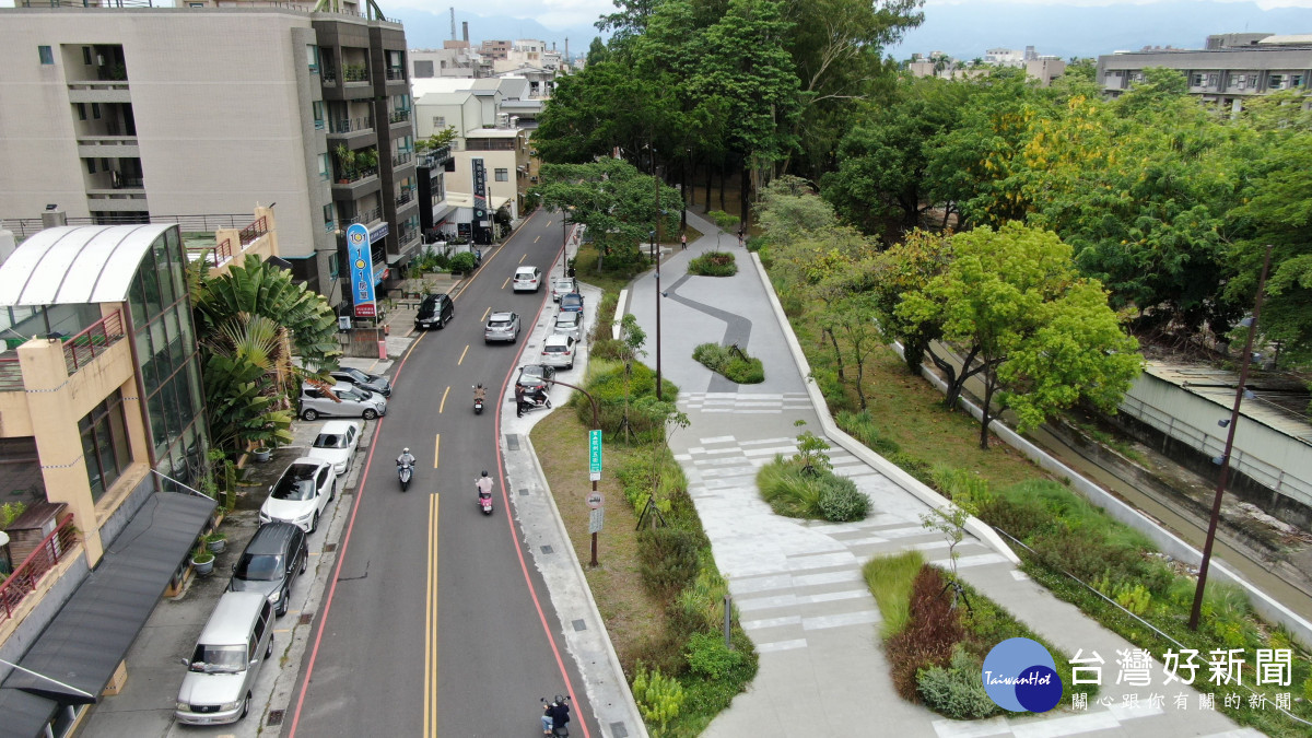 穿城之水。藍綠環圈—道將圳水綠廊道營造工程（第一標）／嘉義市府提供