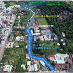 「大溪區街口溪生態水岸步道向上延伸至台七線」工程範圍(大溪國中至台七線)。