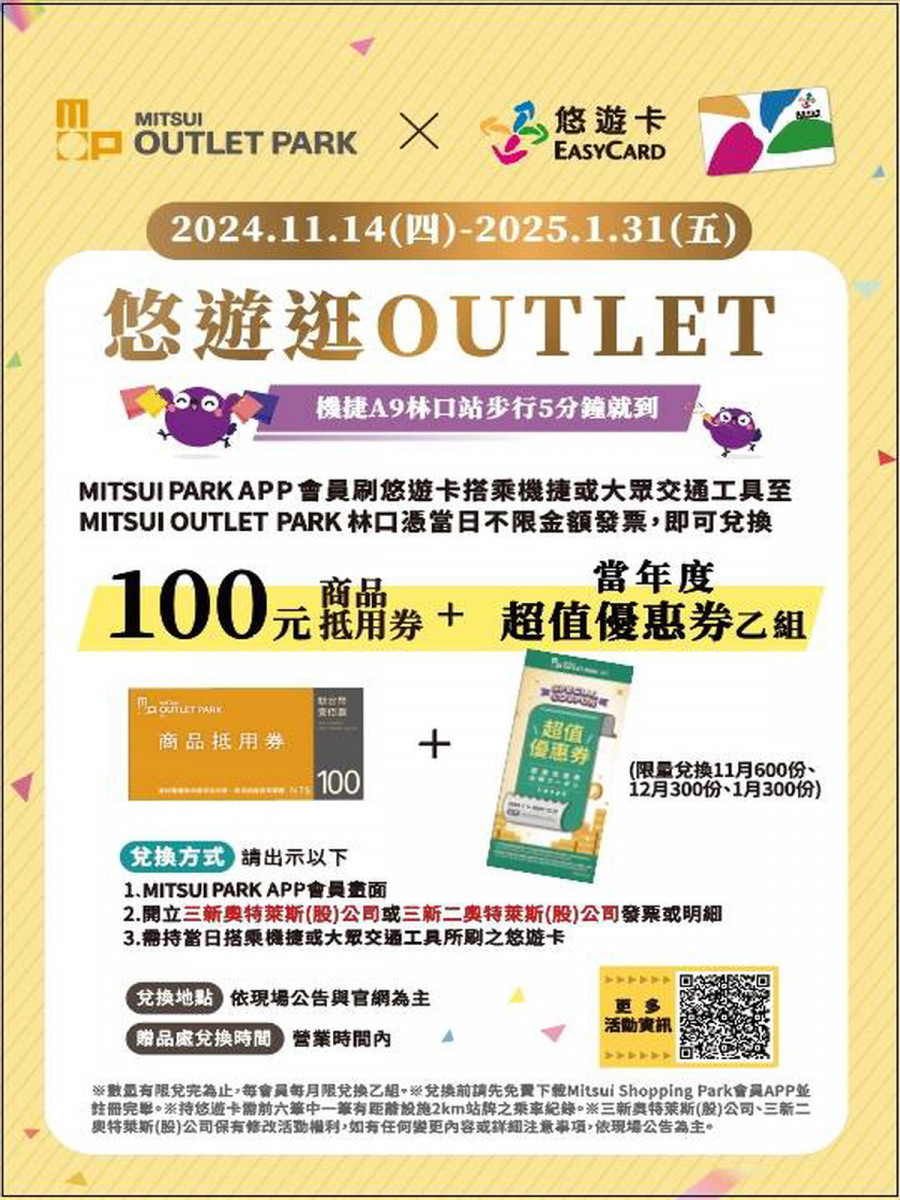 搭機捷逛MITSUI OUTLET PARK林口二期　好康連發大方送 台灣好新聞 第2張